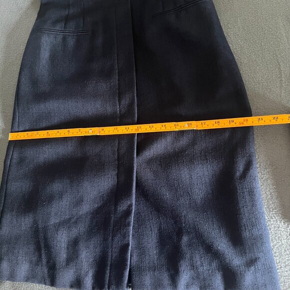 Vintage Kasper for A.S.L. Navy Button Front‎ Sheath Dress Career Size 8 - Picture 12 of 14